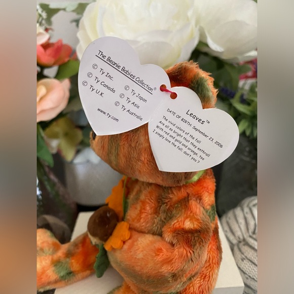 🍁 SUPER RARE TY BEANIE BABY “LEAVES”. 2006 INTERNET EXCLUSIVE! HARD TO FIND! - Picture 2 of 6